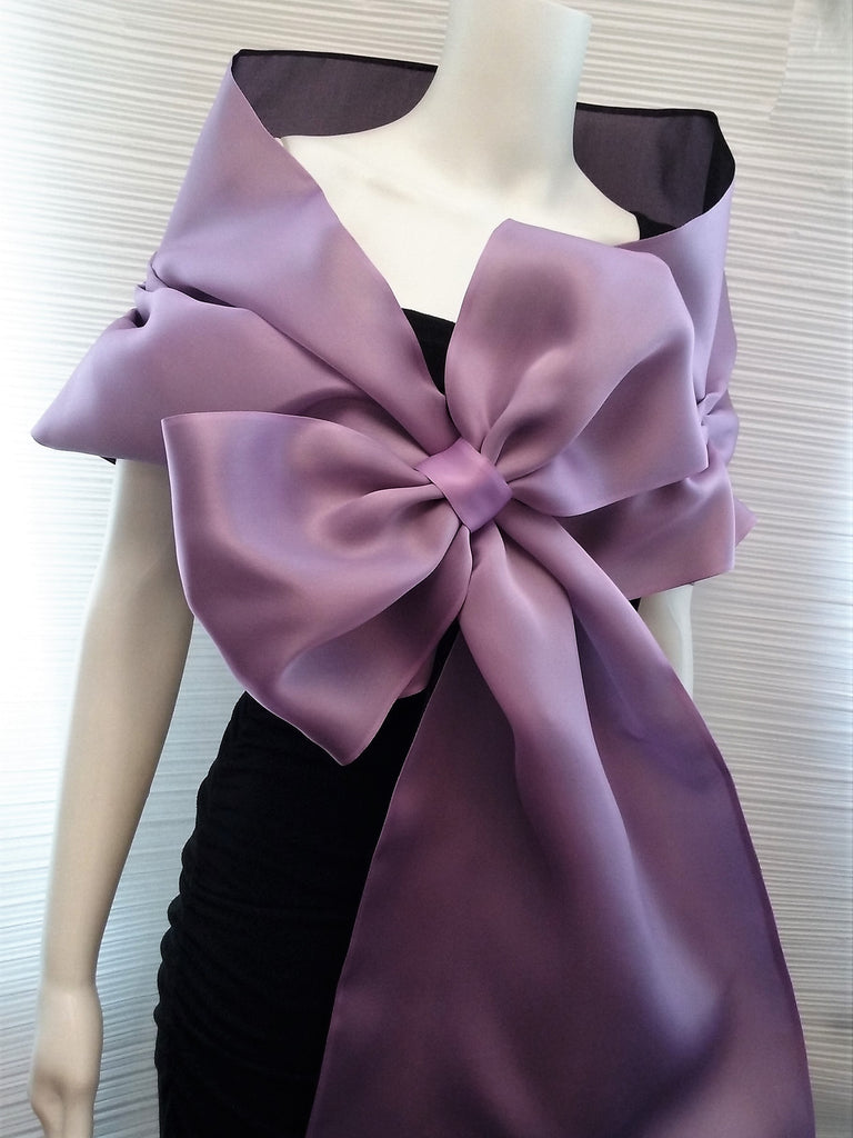 Red Evening Wrap With Bow