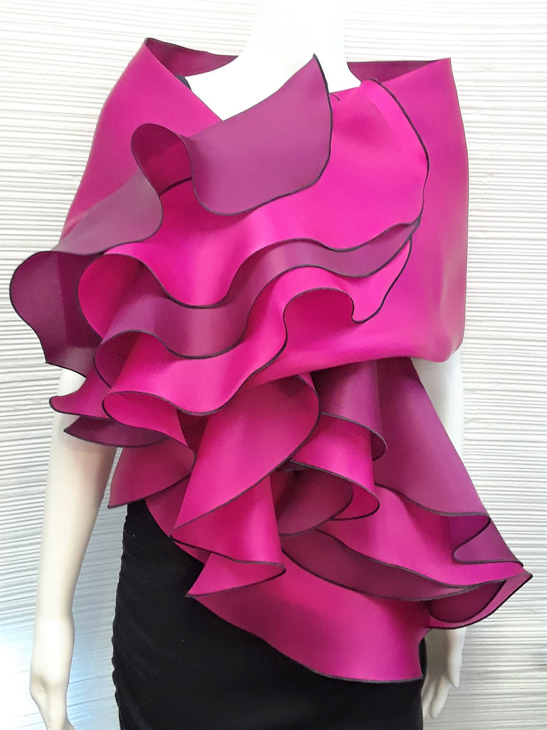 Satin Ruffle Wrap