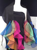 Organza Wrap with Multi Color Ruffles