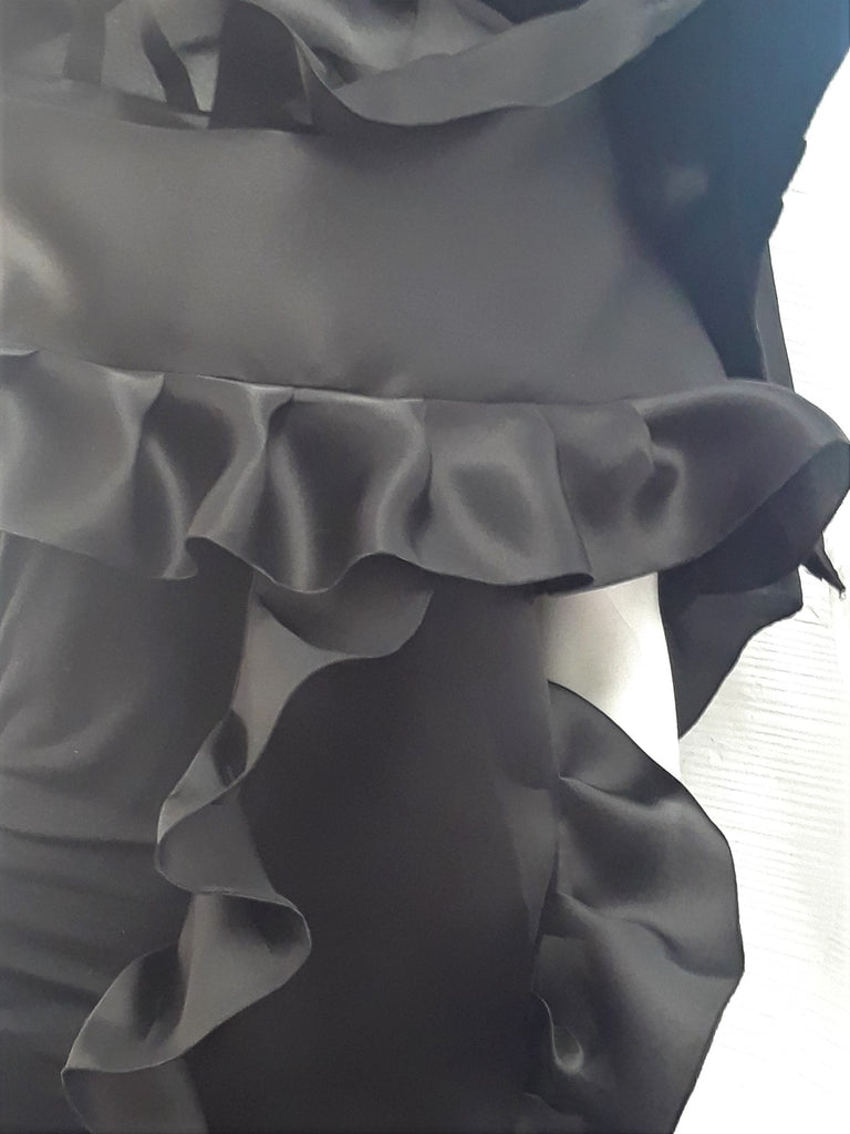 Long Evening Wrap with Ruffle