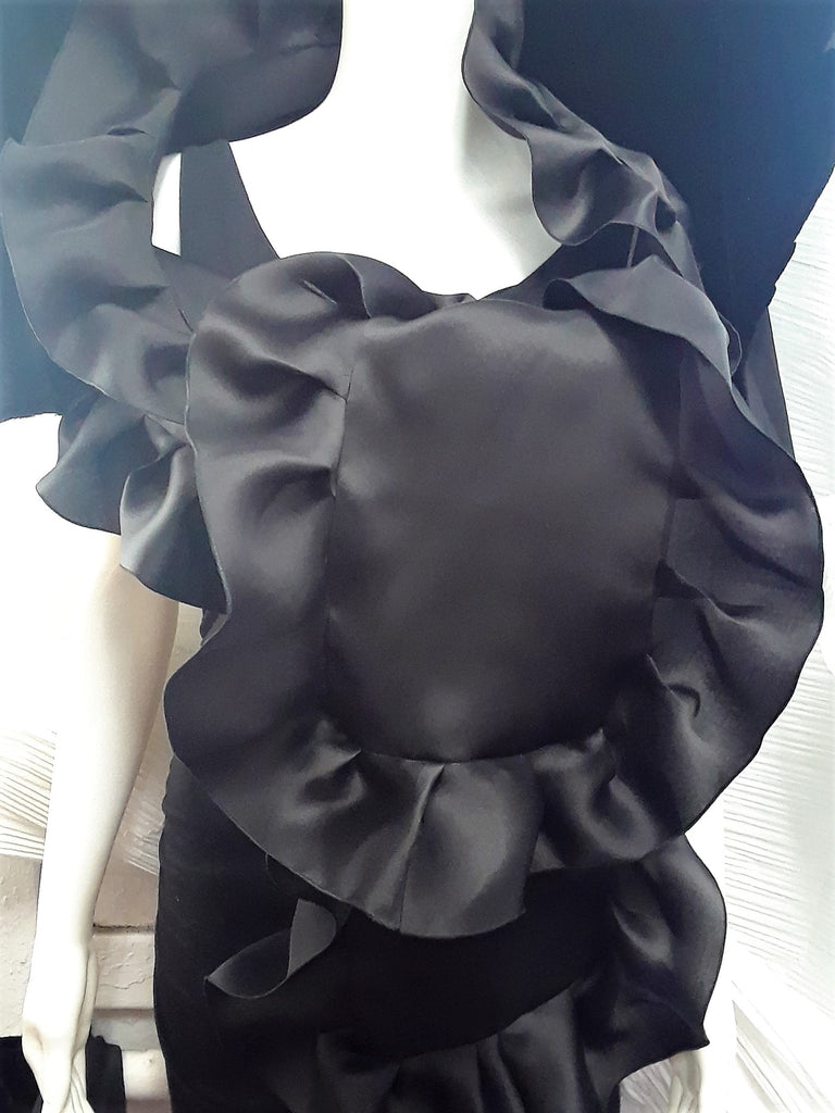 Long Evening Wrap with Ruffle