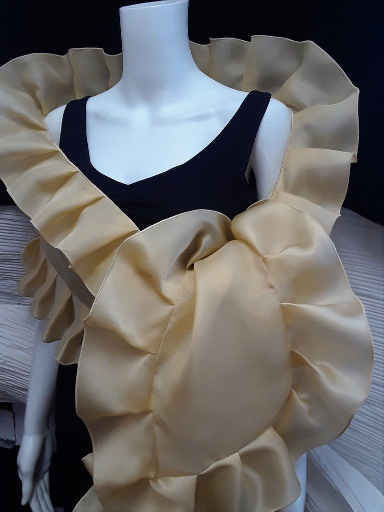 Long Evening Wrap with Ruffle