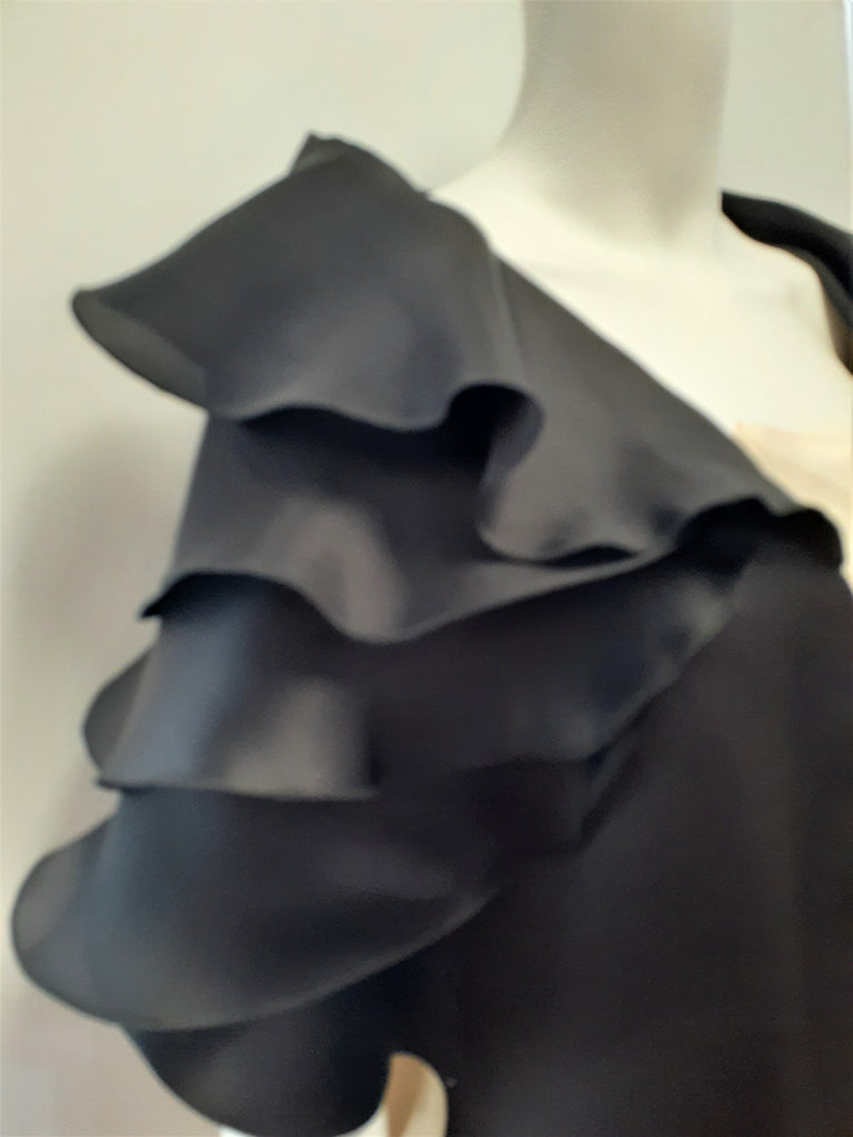 Wrap with Shoulder Ruffles