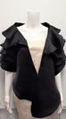 Wrap with Shoulder Ruffles