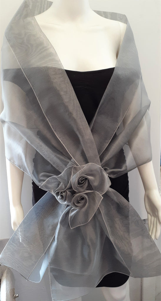 Organza Wrap with Flowers