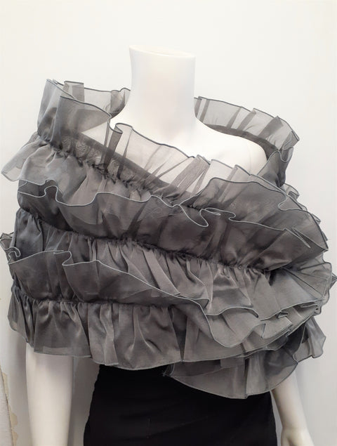 Ruched Organza Wrap