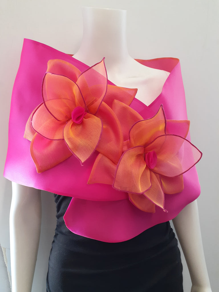 Wrap with Two Flowers