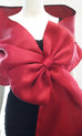 Red Evening Wrap With Bow