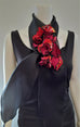 Scarf with Red Flowers