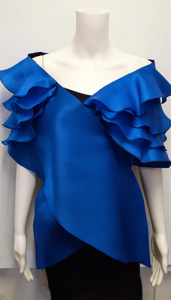 Wrap with Shoulder Ruffles