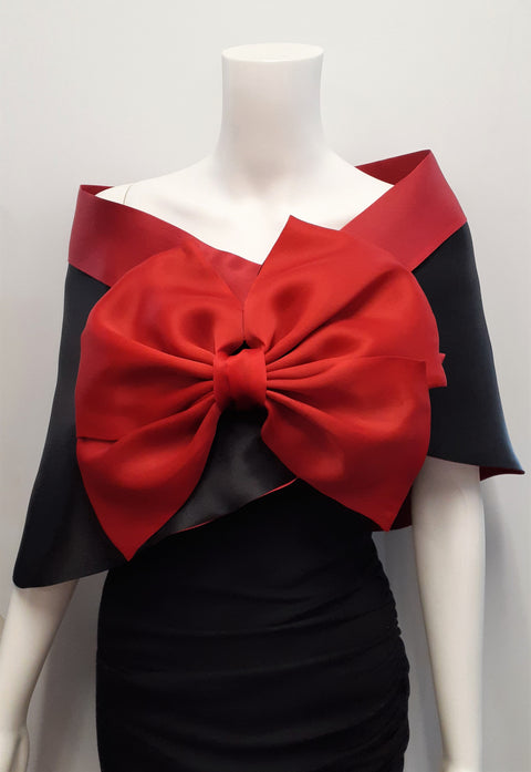 Two Tone Wrap with Bow