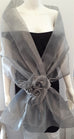 Organza Wrap with Flowers